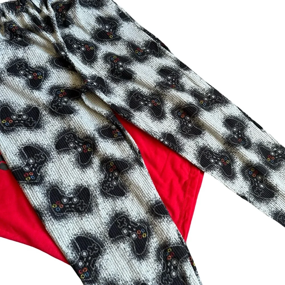 Big Boys 14/16 fleece long sleeve short sleeve 3-piece pajama set